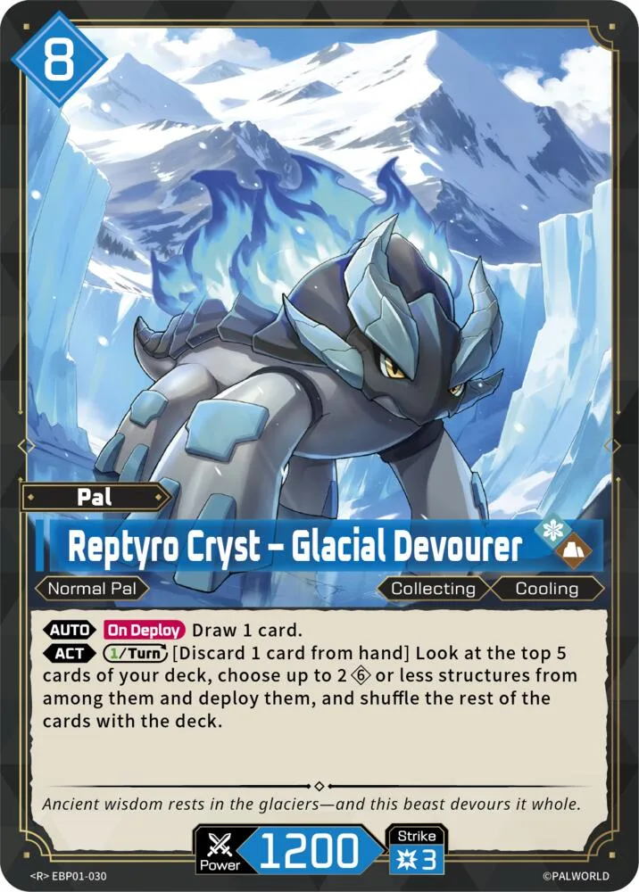 Reptyro Cryst - Glacial Devourer card front