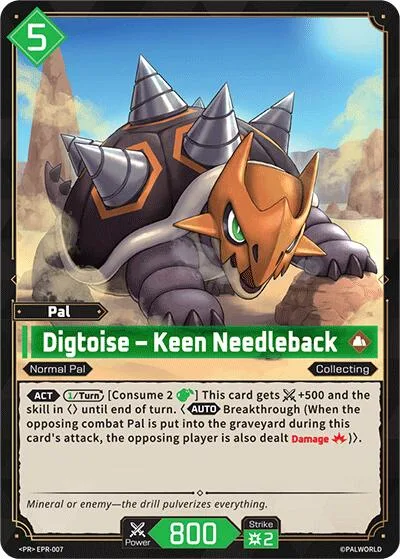 Digtoise - Keen Needleback card front