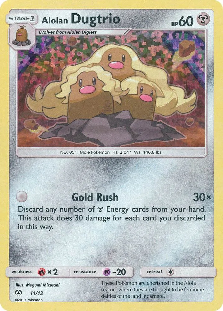 Alolan Dugtrio card front