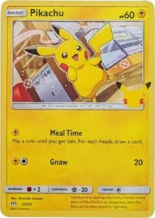 Pikachu card front