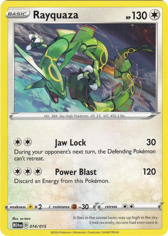Rayquaza card front