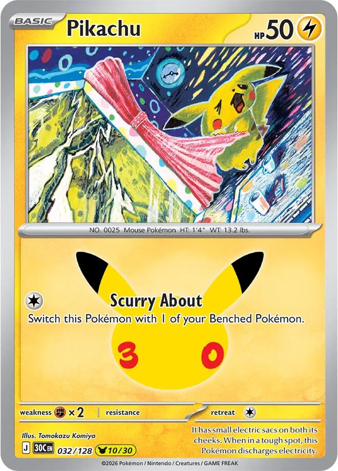 Pikachu card front
