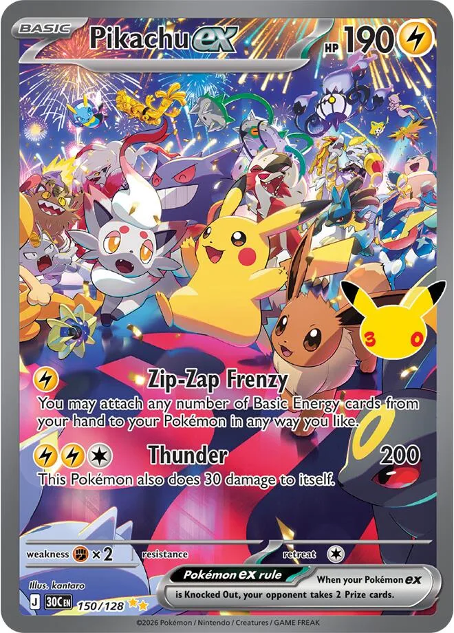 Pikachu ex Holofoil card