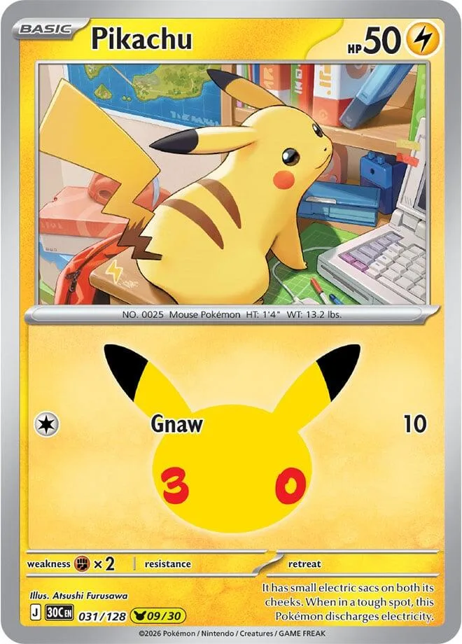 Pikachu card front