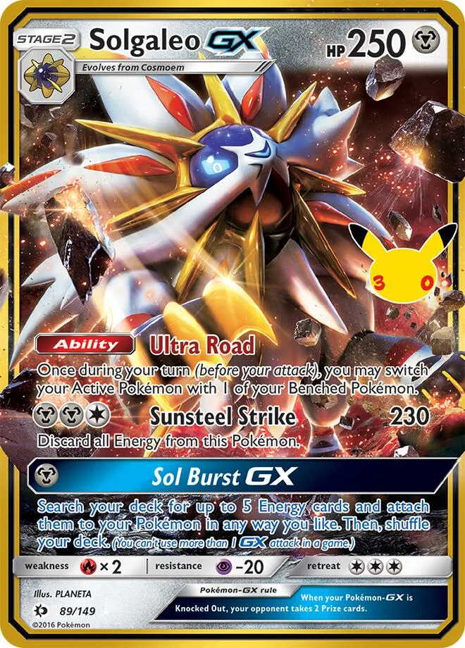 Solgaleo GX card front