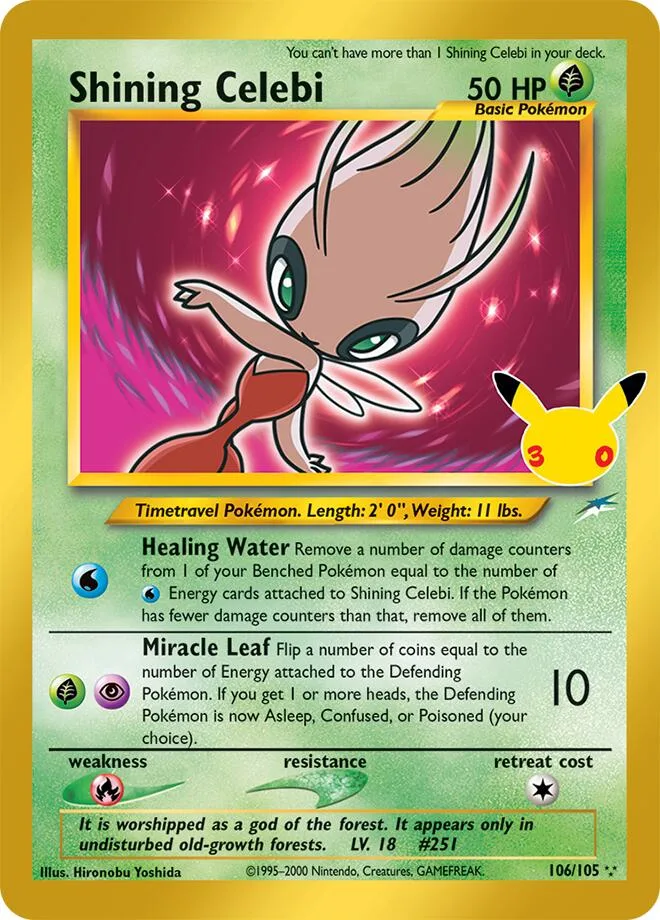 Shining Celebi card front