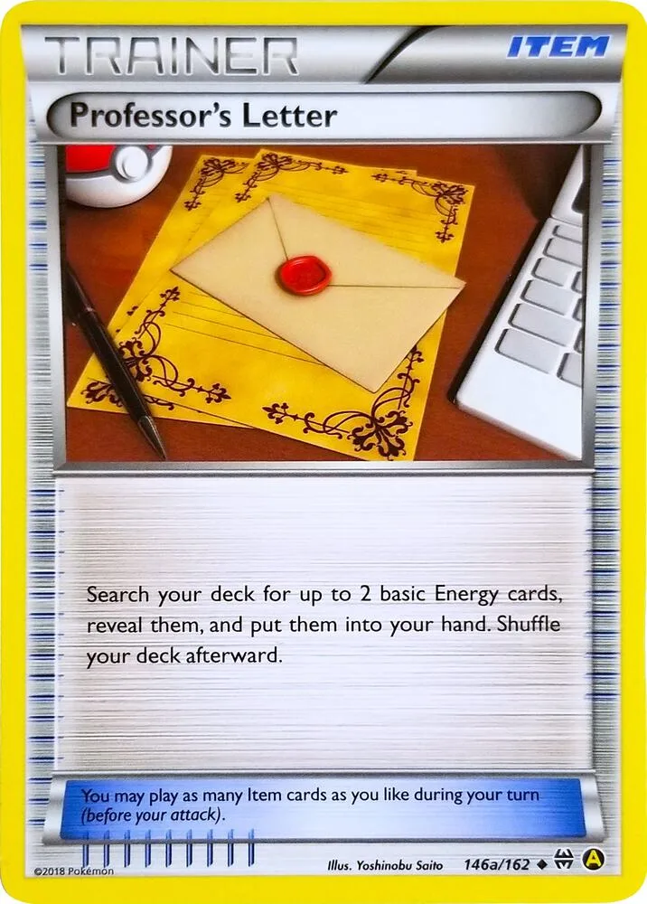 Professor's Letter card front