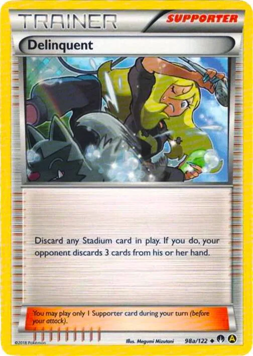 Delinquent card front