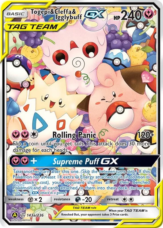 Togepi & Cleffa & Igglybuff GX card front