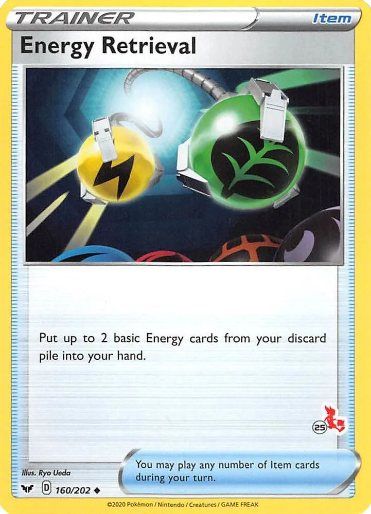Energy Retrieval (#25 Cinderace Stamped) card front