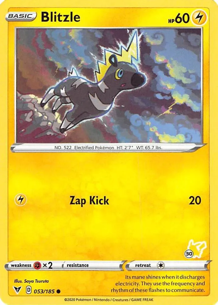 Blitzle (#30 Pikachu Stamped) card front