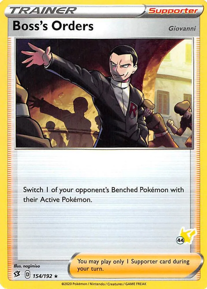 Boss's Orders (#44 Pikachu Stamped) card front