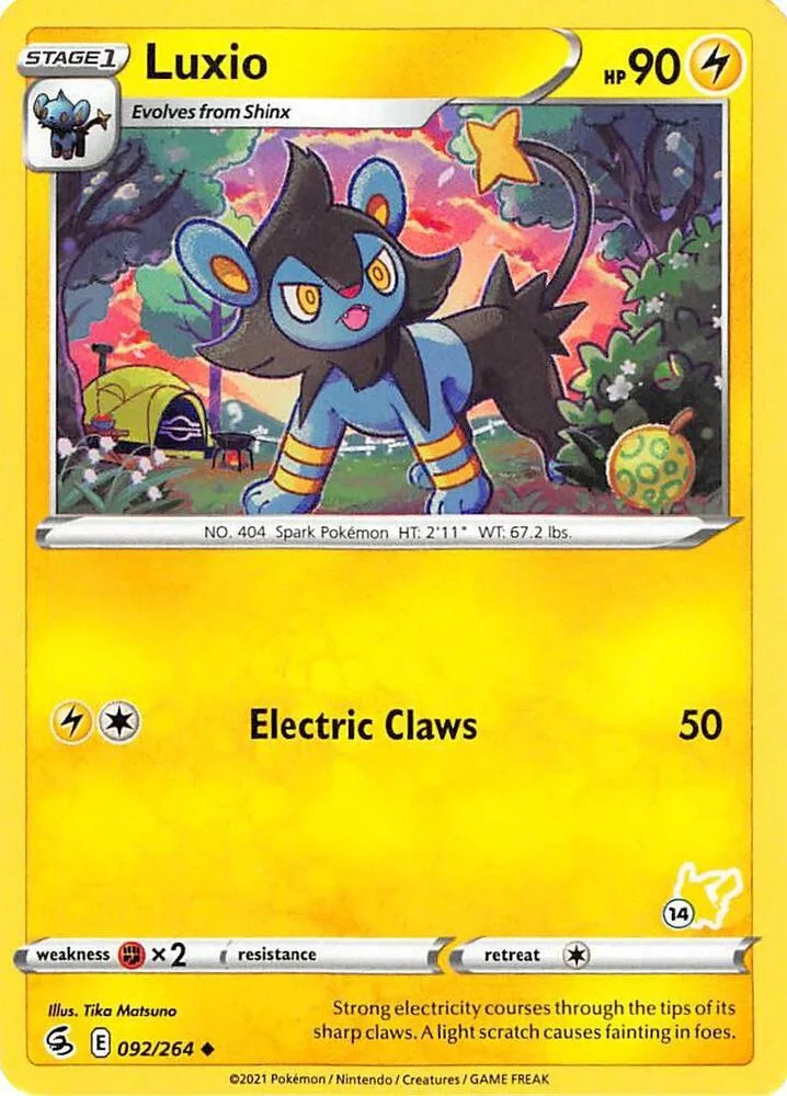 Luxio (#14 Pikachu Stamped) card front