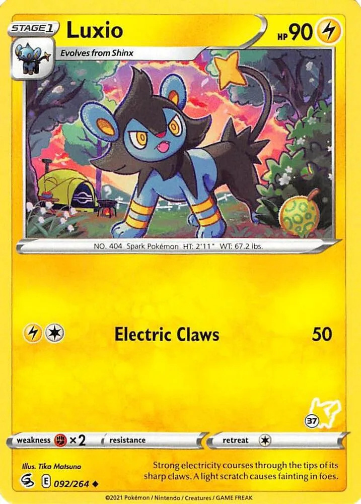 Luxio (#37 Pikachu Stamped) card front