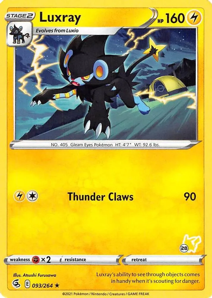 Luxray (#28 Pikachu Stamped) card front