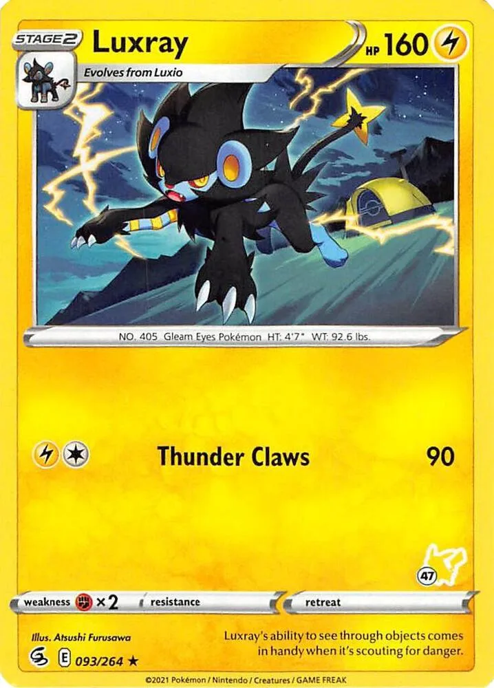 Luxray - 096/264 (#47 Pikachu Stamped) card front