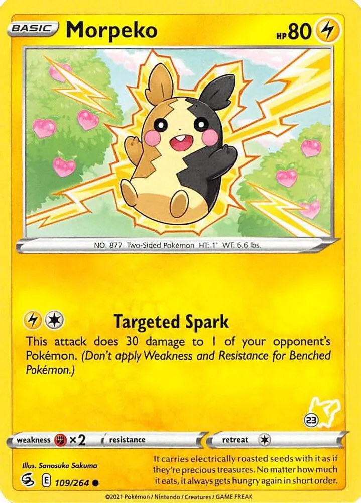 Morpeko (#23 Pikachu Stamped) card front