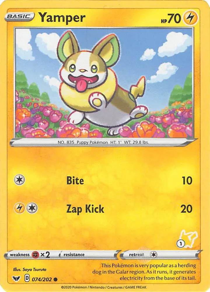 Yamper (#1 Pikachu Stamped) card front