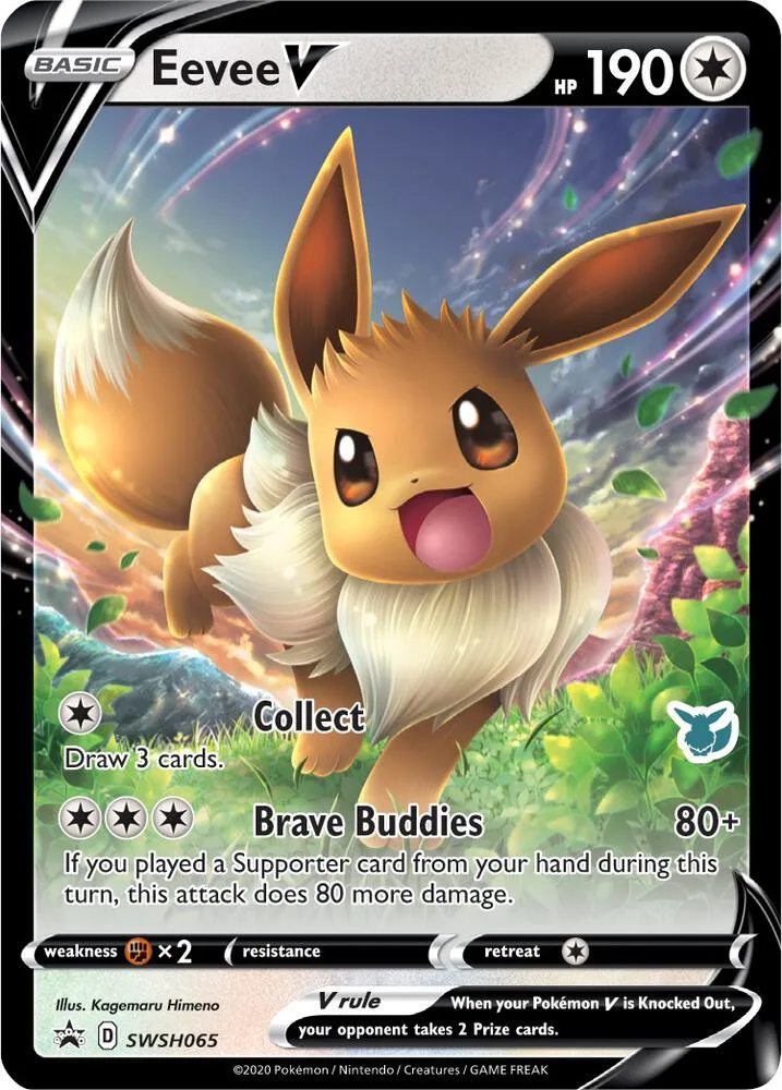 Eevee V (Eevee Stamped) Holofoil card