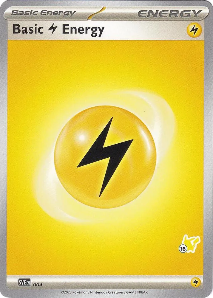 Basic Lightning Energy - Pikachu 16 card front