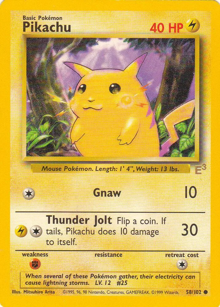Pikachu E3 Stamp card
