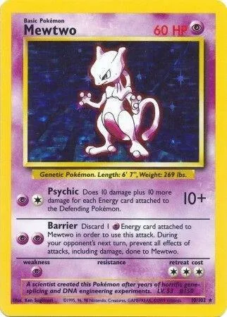 Mewtwo card front