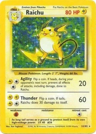 Raichu card front