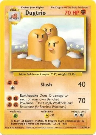 Dugtrio card front