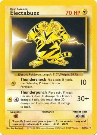 Electabuzz card front