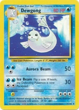 Dewgong card front