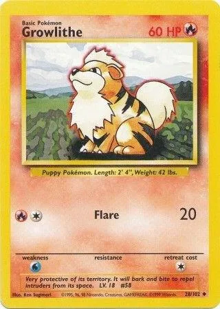 Growlithe card front