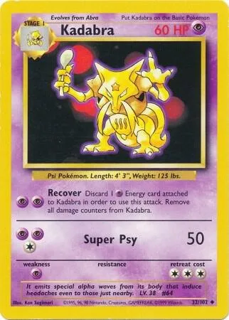 Kadabra card front