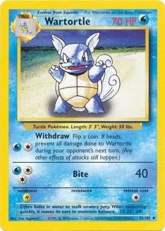 Wartortle card front