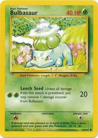 Bulbasaur card front