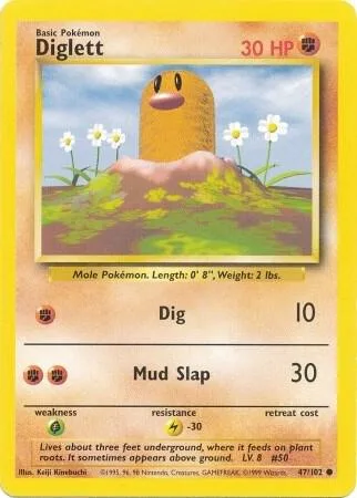 Diglett card front