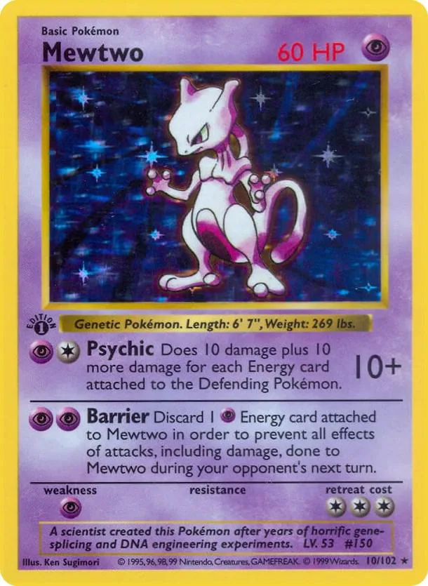 Mewtwo card front