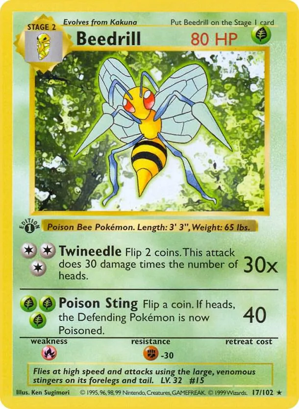 Beedrill card front