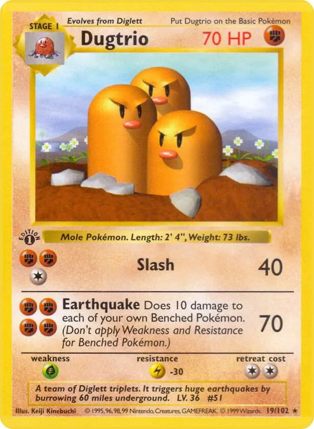 Dugtrio card front