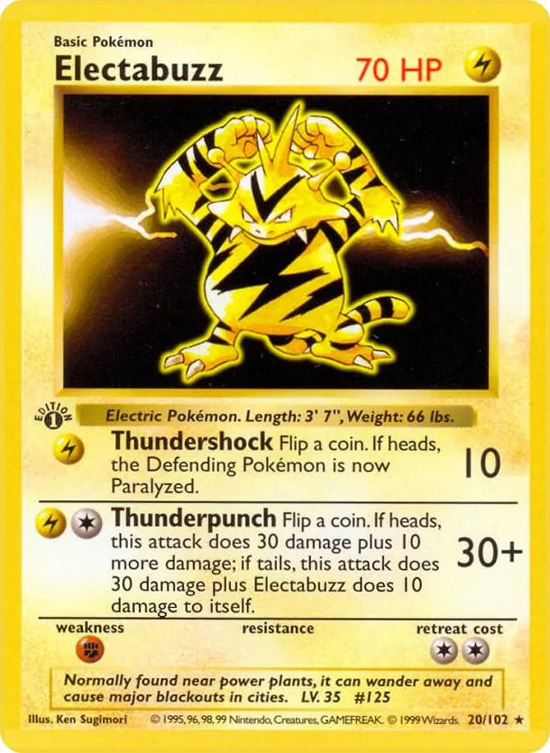 Electabuzz card front
