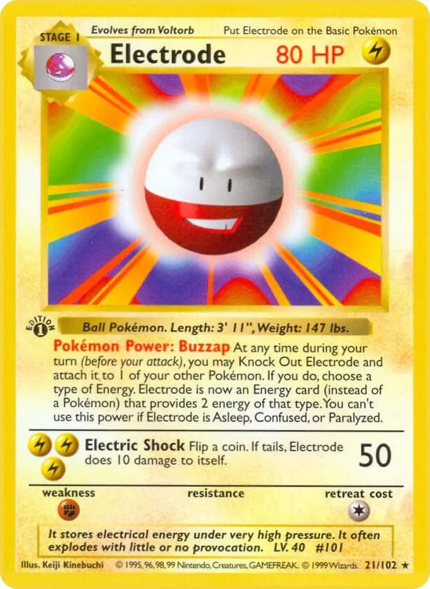 Electrode card front