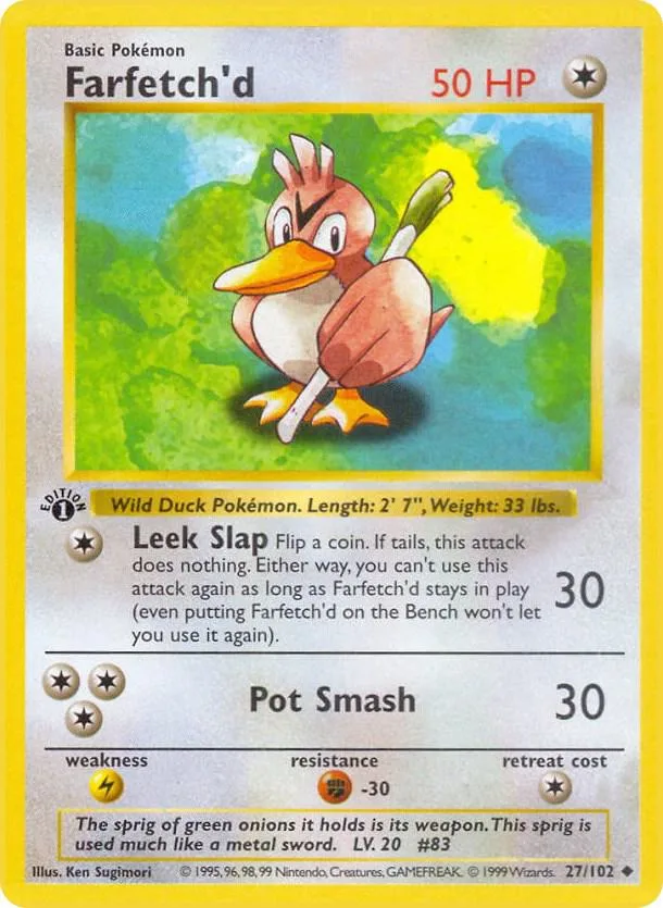Farfetch'd card front