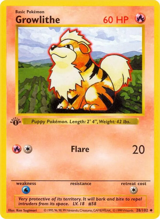 Growlithe card front