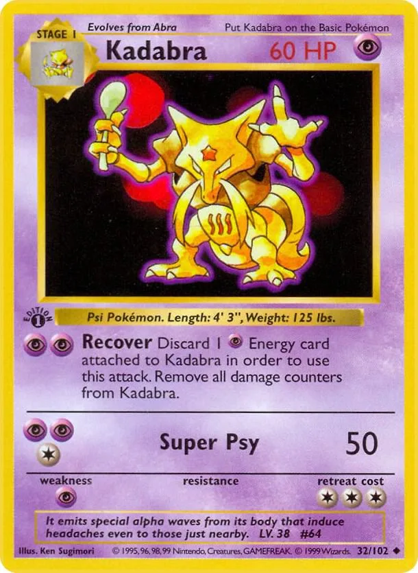 Kadabra card front
