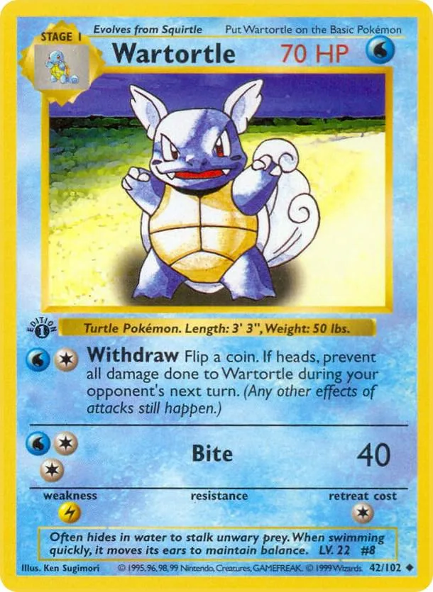 Wartortle card front