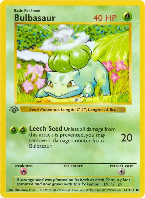 Bulbasaur card front