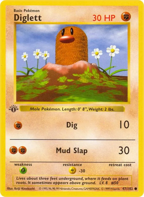 Diglett card front