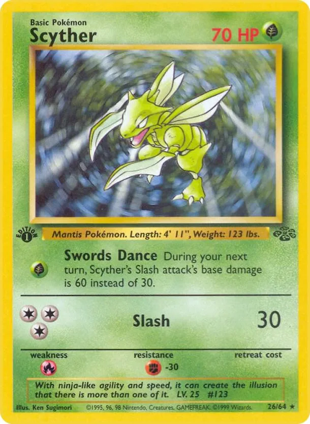 Scyther card front