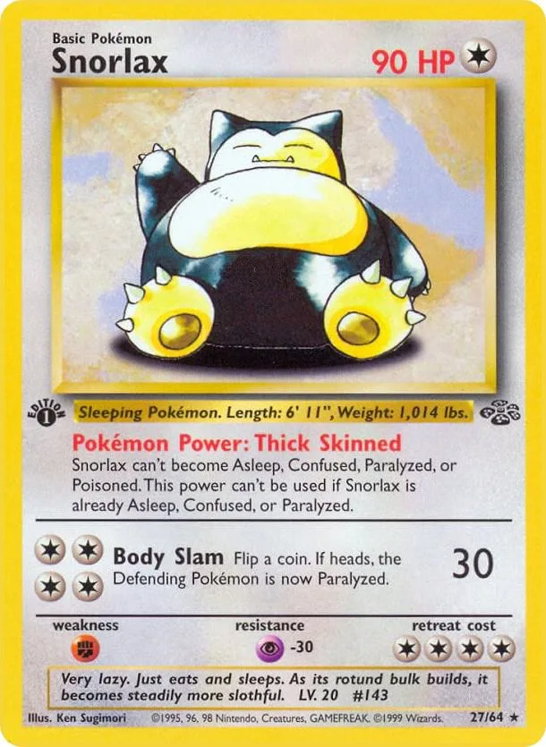 Snorlax card front