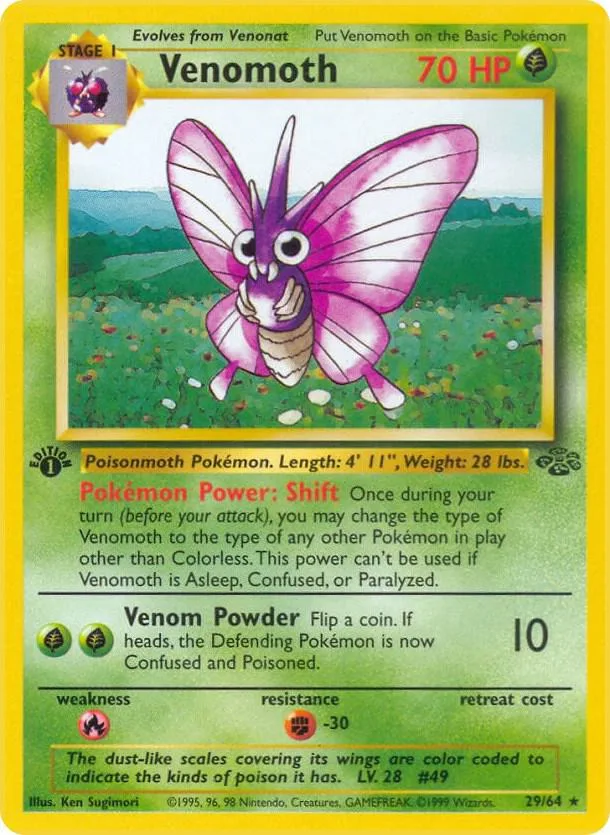 Venomoth card front