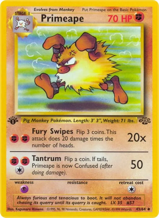 Primeape card front